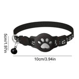 Reflective AirTag Pet Collar – Nylon Safety Buckle