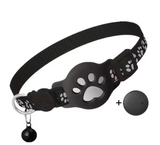 Reflective AirTag Pet Collar – Nylon Safety Buckle