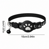 Reflective AirTag Pet Collar – Nylon Safety Buckle