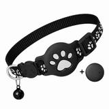 Reflective AirTag Pet Collar – Nylon Safety Buckle