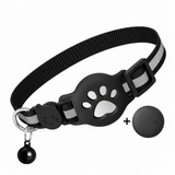 Reflective AirTag Pet Collar – Nylon Safety Buckle