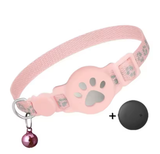 Reflective AirTag Pet Collar – Nylon Safety Buckle