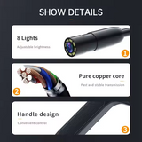 P200 Industrial Endoscope 8mm 1080P HD Camera with 4.3" LCD Screen & 8 LED Lights